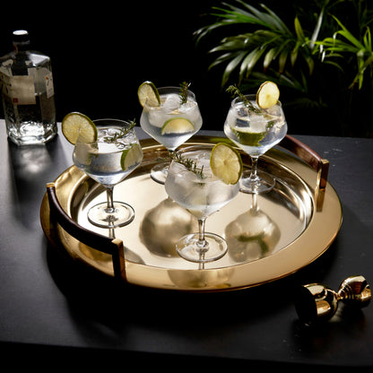 Raye Angled Crystal Gin and Tonic Glass Set of 4