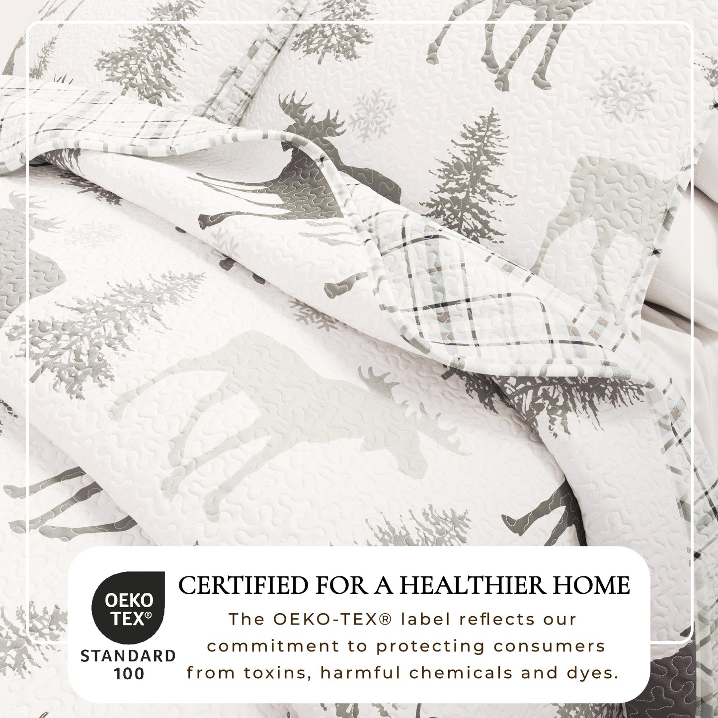 Cozy Wilderness Lodge Quilt and Moose Print