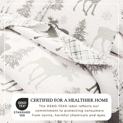 Cozy Wilderness Lodge Quilt and Moose Print