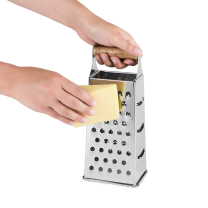 Acacia Wood Cheese Grater and Stainless Base