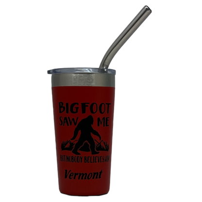 Vermont Bigfoot Stainless Steel 2oz Shooter  - Red