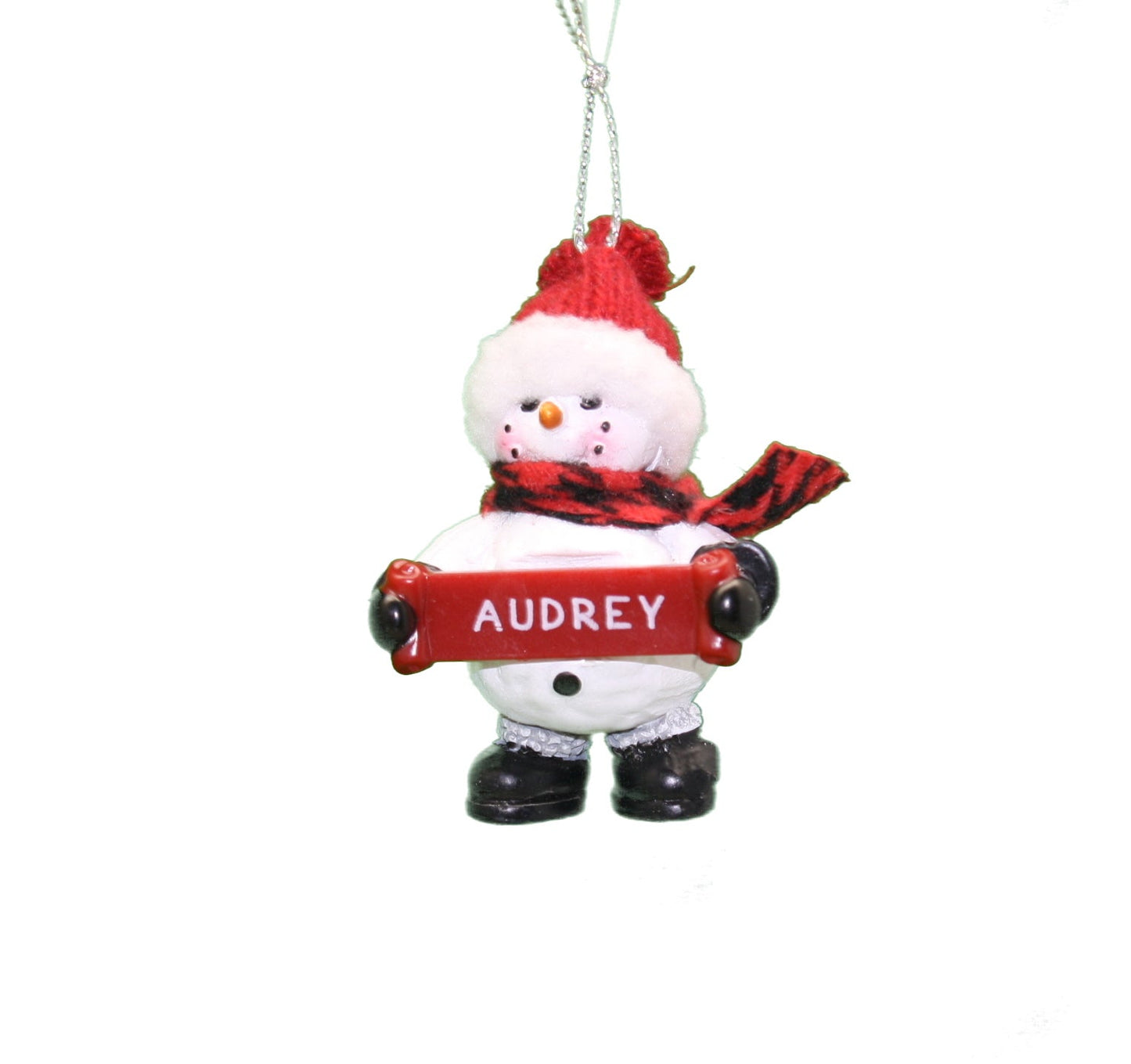 Adorno de muñeco de nieve acogedor (letras A - F) -