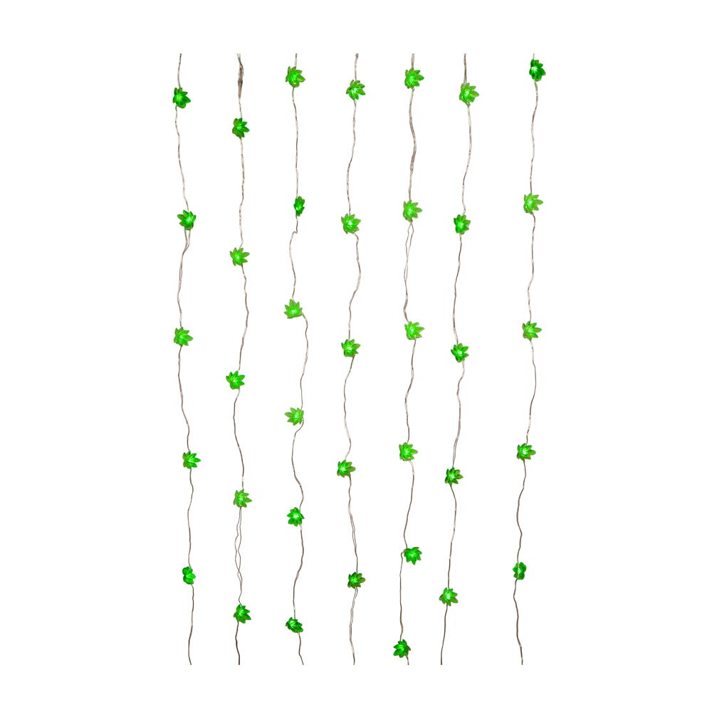 Cortina de luz LED microverde con 84 luces para hojas de cannabis