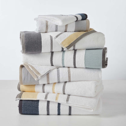 Soft Cotton Bath Towel Set and Stripe Detail