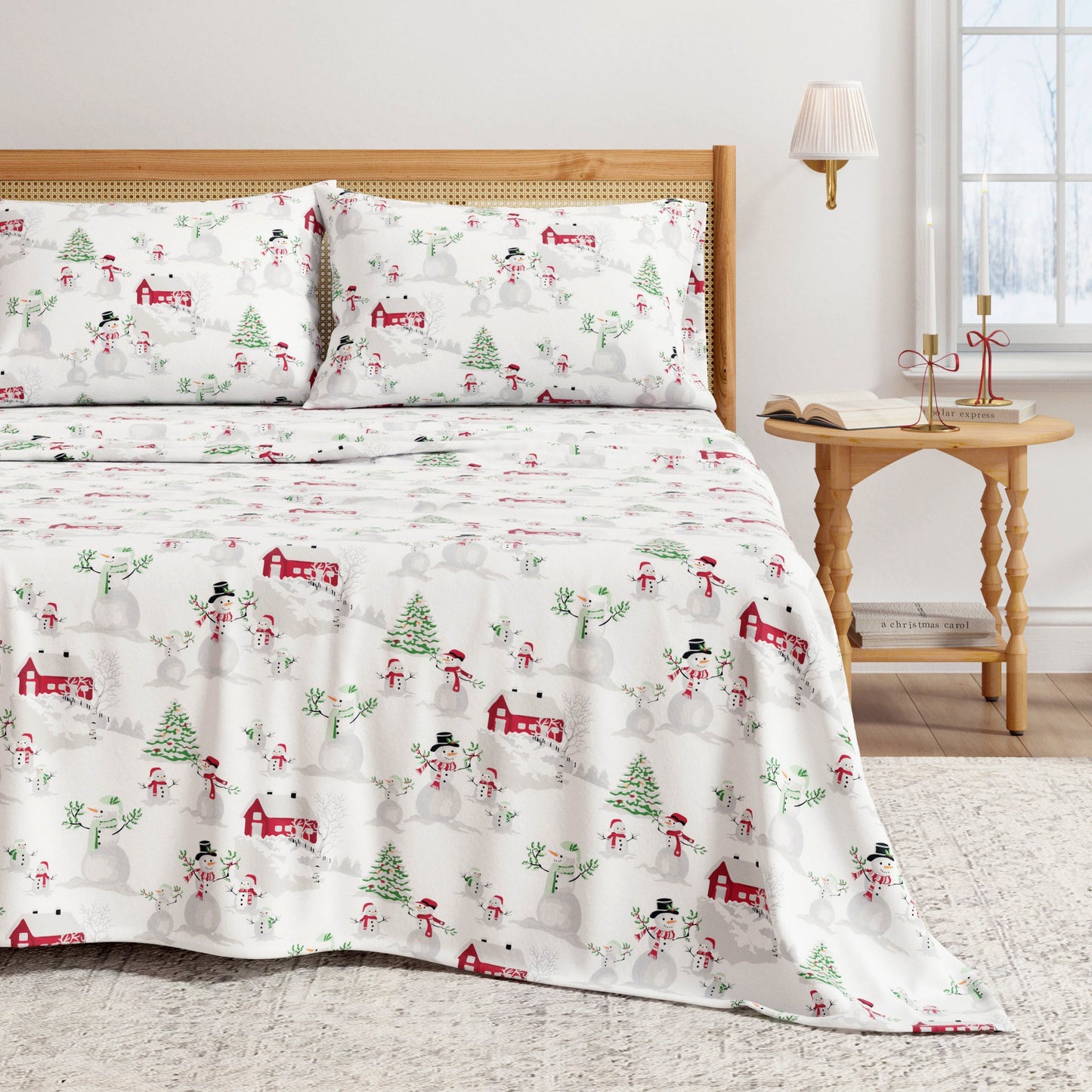 Classic Turkish Cotton Flannel Sheet and Pillow