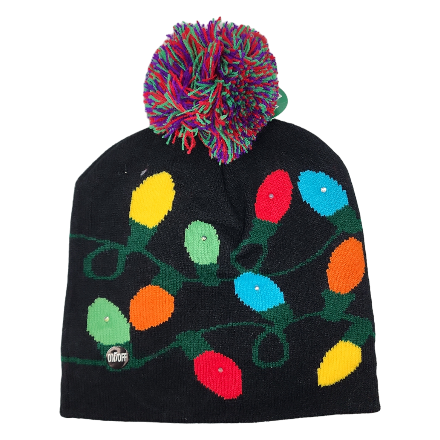 Gorro de punto con luces LED a pilas - Luces navideñas
