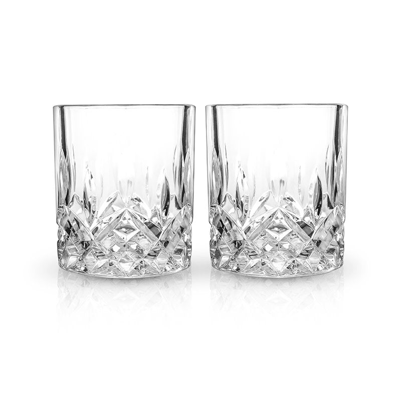 Admiral Heavy Crystal Whiskey Rocks Set of Two