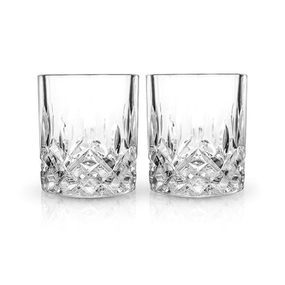 Admiral Heavy Crystal Whiskey Rocks Set of Two