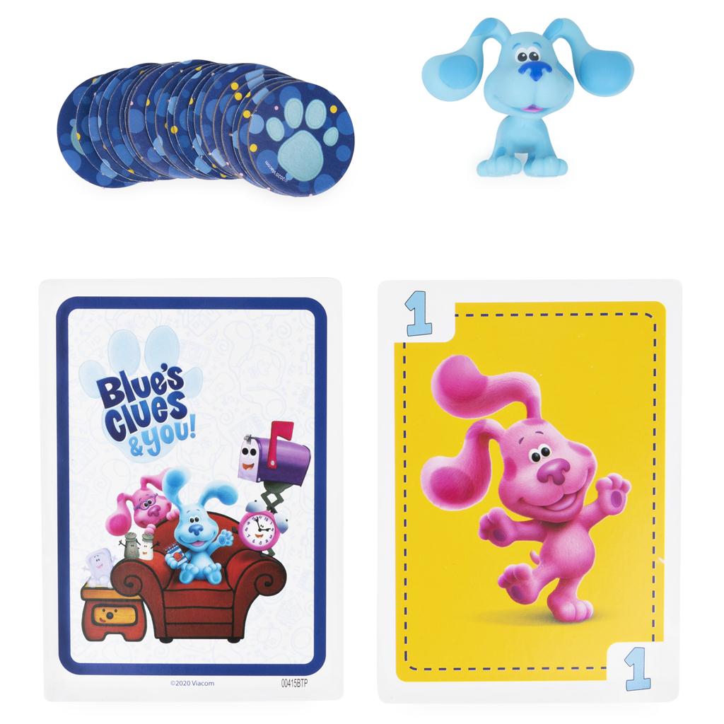 Card game Blue's Clues for 2 players with blue paw-print backs and colorful character cards on Tampa Home & Garden Store