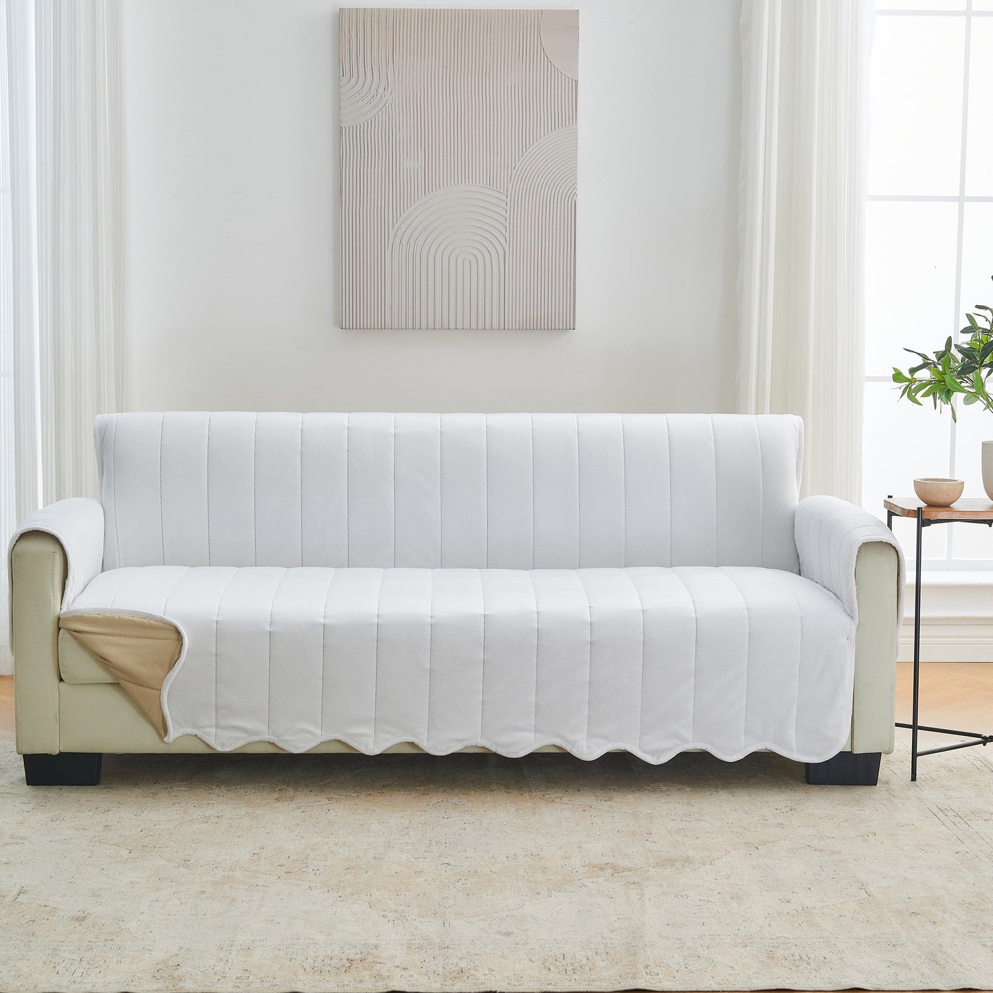 Velvet Furniture Protector And Elastic Cover