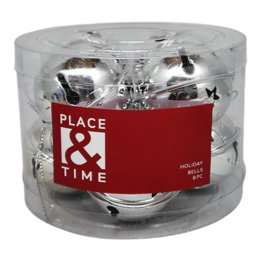 Jingle Bells (8 pack) - 50mm - Silver - Tampa Home & Garden Store