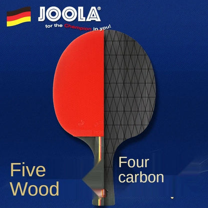 Carbon Table Tennis Racket by JOOLA featuring red rubber and black carbon blade on Tampa Home & Garden Store