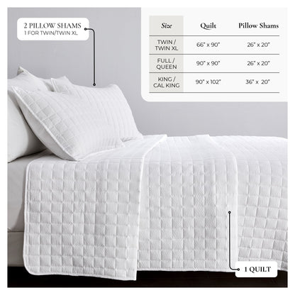 Soft Seersucker Quilt Set a Breathable Feel