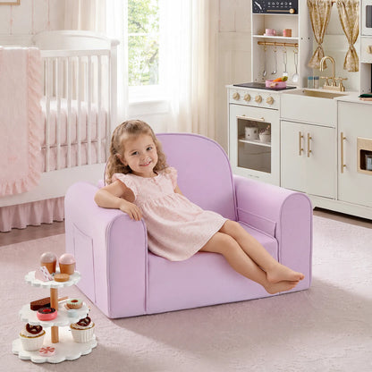 Tiny Land GentleSnug Kids Sofa Chair lavender fabric kid sofa seat for playtime on Tampa Home & Garden Store