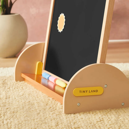 Tiny Land Double-Sided Arched Magnet Chalkboard kids easel with chalk tray and wooden frame on Tampa Home & Garden Store