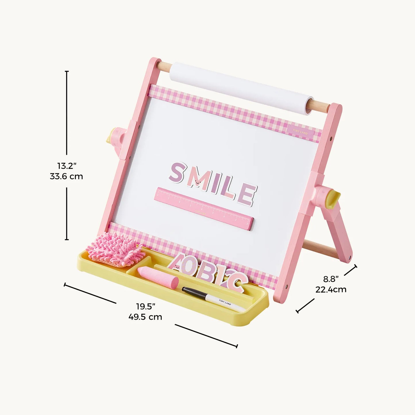 Tiny Land INC Double-Sided Magnetic Tabletop Kids Easel, pink on Tampa Home & Garden Store