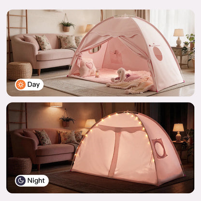 Tiny Land Versatile Kids Bed Tent & Play Tent pink fabric play tent by Tiny Land INC on Tampa Home & Garden Store