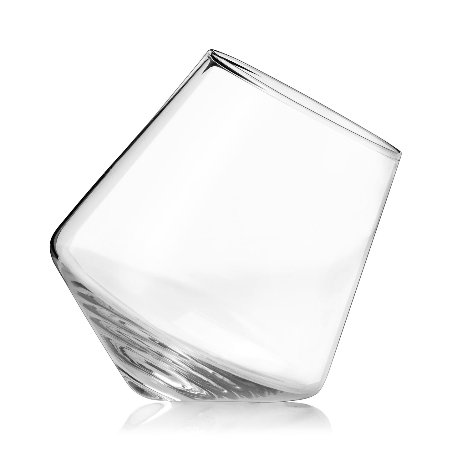 Premium Set of Two Rolling Crystal Wine Glasses