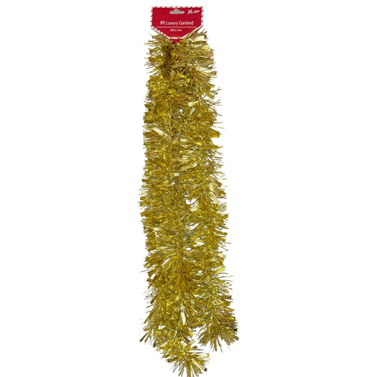 9 Foot Luxury Garland - Gold - Tampa Home & Garden Store