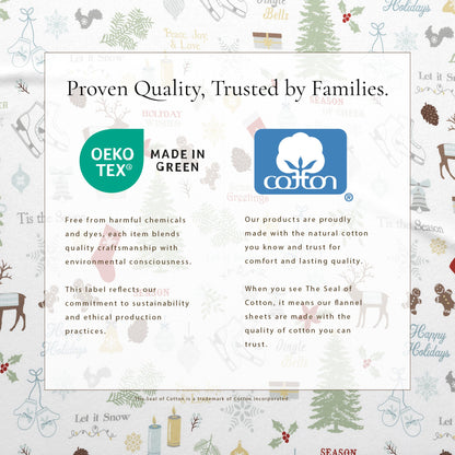 Turkish Cotton And Christmas Flannel Sheet Set