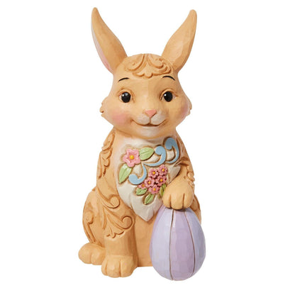 Mini figurine de lapin de Pâques à fleurs