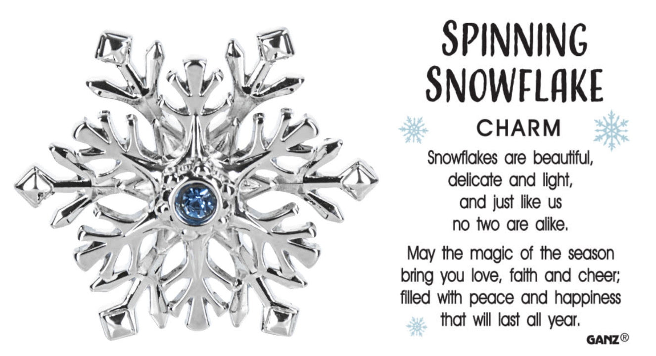 Spinning Snowflake - Pocket Charm - Tampa Home & Garden Store