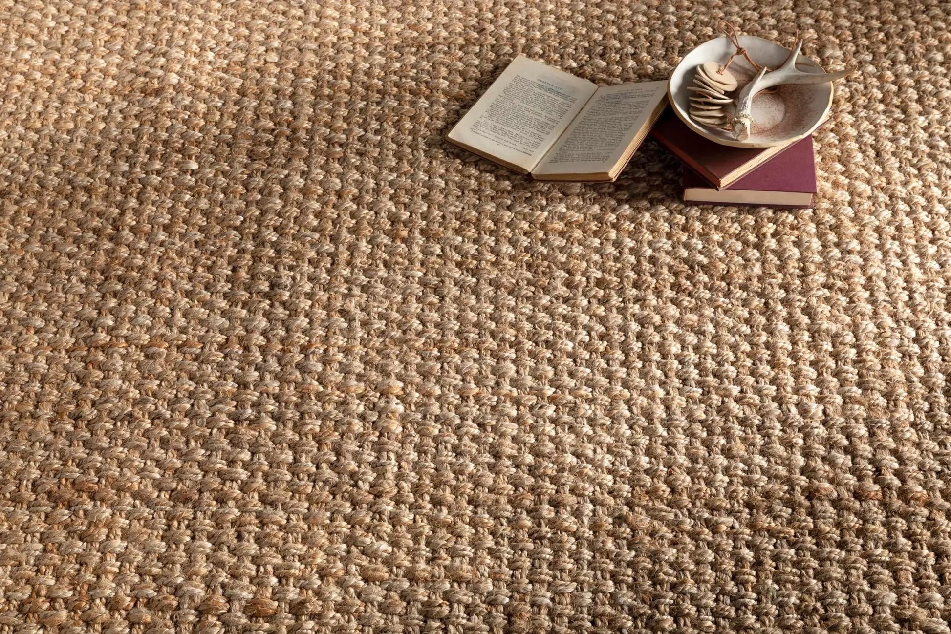 Herndon braided jute rug natural beige woven texture Boutique Rugs on Tampa Home & Garden Store