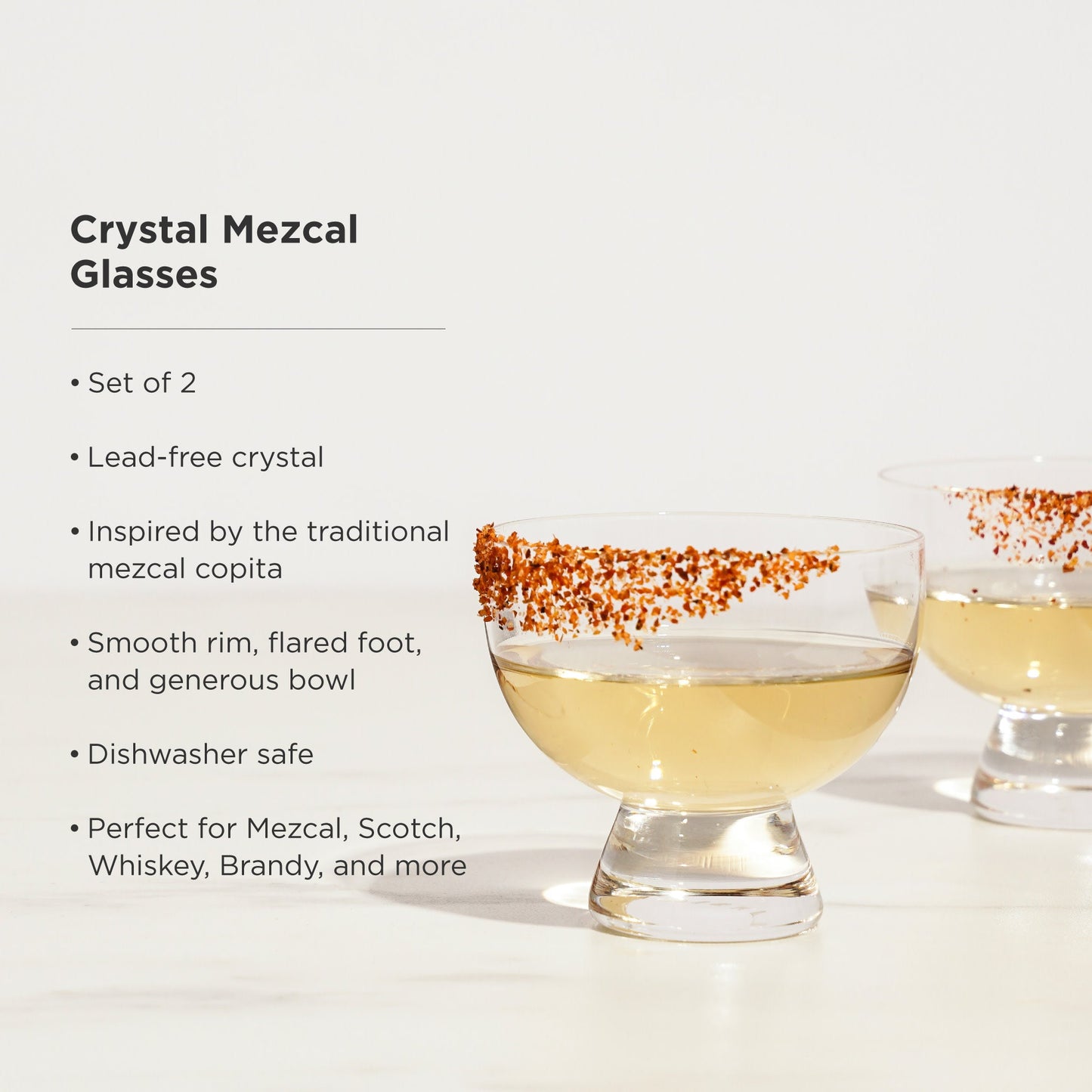 Premium Crystal Mezcal Glasses and a Pair