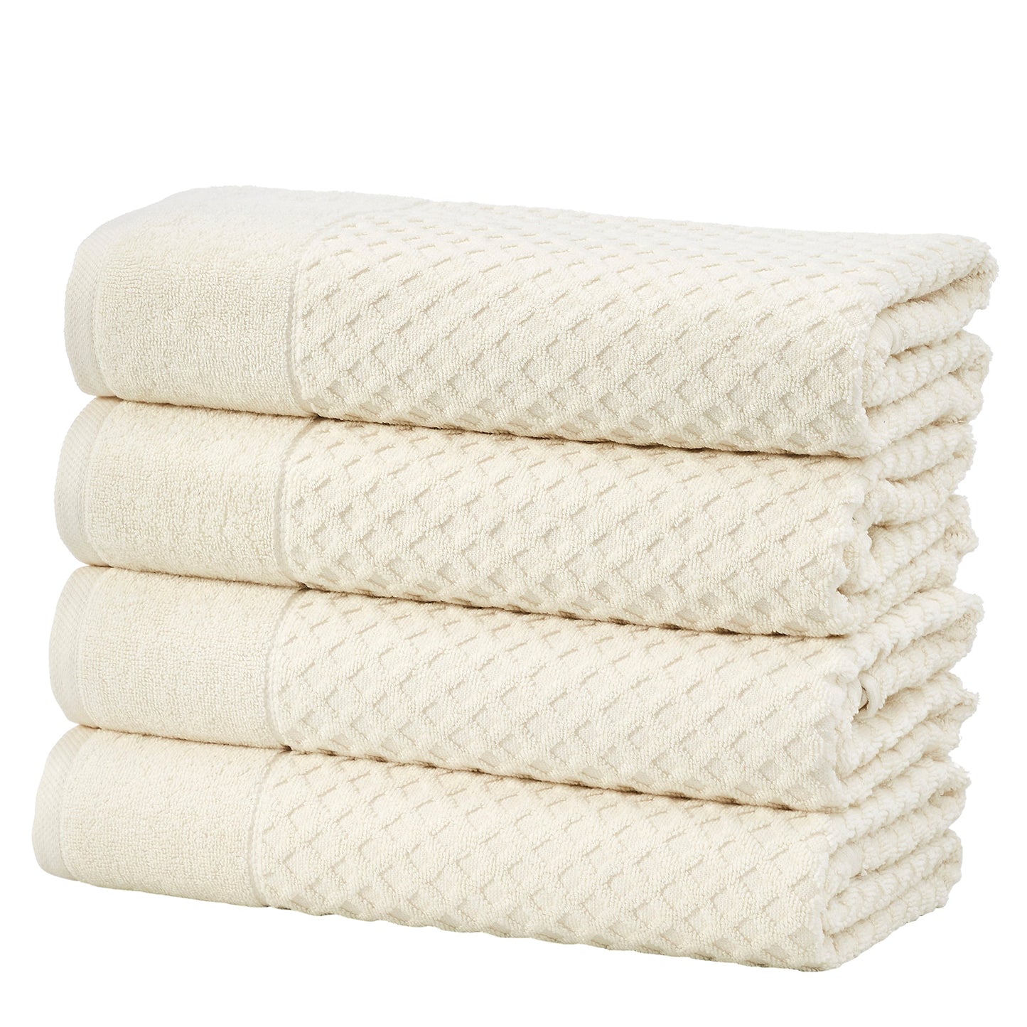 Cotton Diamond Waffle Weave Bath Towel Set