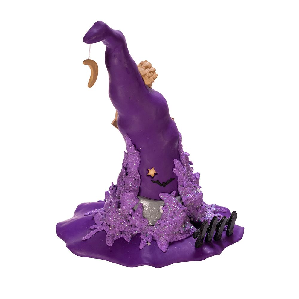 Purple LED Witch Hat Table Piece