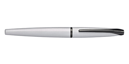 ATX Brushed Chrome Rollerball Pen by Cross, textured silver body with black clip on Tampa Home & Garden Store