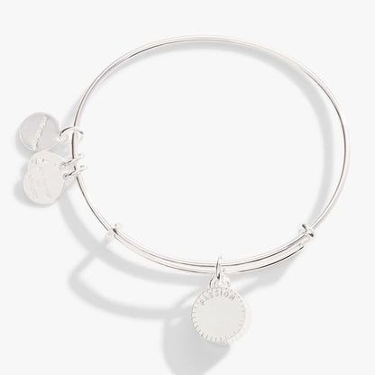 Radiant July Birthstone Charm Bangle Ruby
