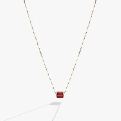 Alex and Ani July Birthstone Pendant Necklace with a red gemstone on a rose gold chain on Tampa Home & Garden Store