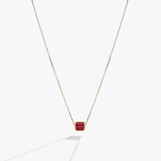 Alex and Ani July Birthstone Pendant Necklace with a red gemstone on a rose gold chain on Tampa Home & Garden Store
