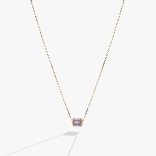 June Birthstone Precious Pendant Necklace by ALEX AND ANI with amethyst in gold-tone on Tampa Home & Garden Store