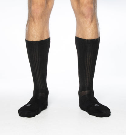Jungle Sock crew socks by Covert Threads in black military style pair on Tampa Home & Garden Store