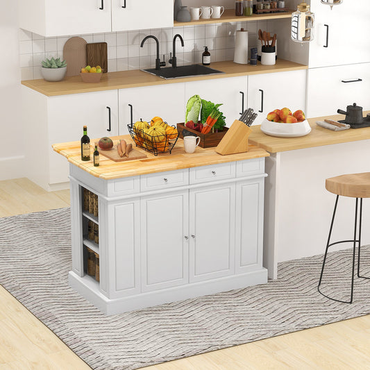 Kitchen Island with Storage and 3-Level Adjustable Shelves - Tampa Home & Garden Store
