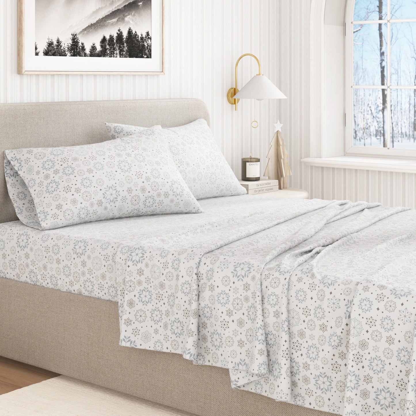 Classic Turkish Cotton Flannel Sheet and Pillow