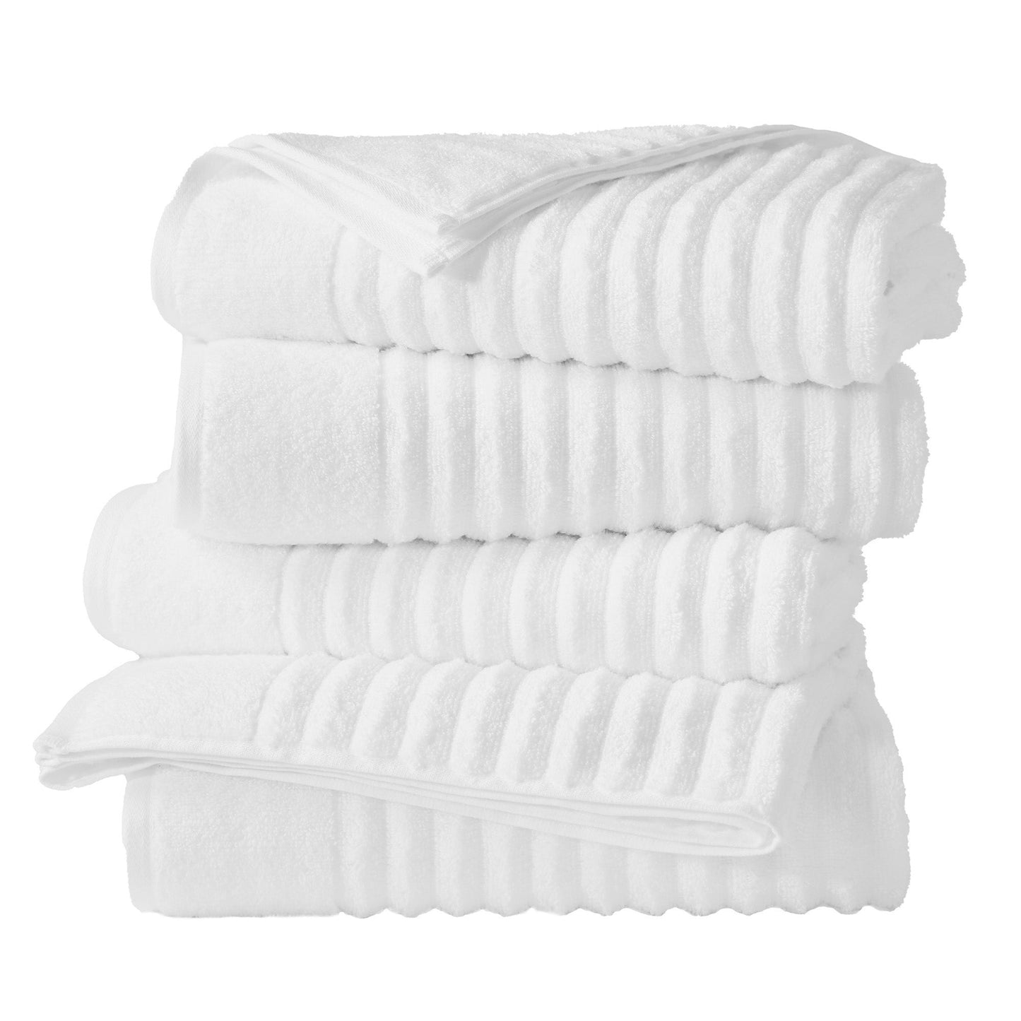 Luxury Combed Cotton and Ribbed Bath Towels