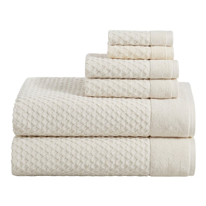 Cotton Diamond Waffle Weave Bath Towel Set