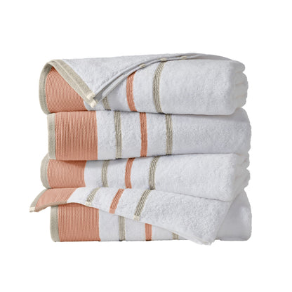 Soft Cotton Bath Towel Set and Stripe Detail