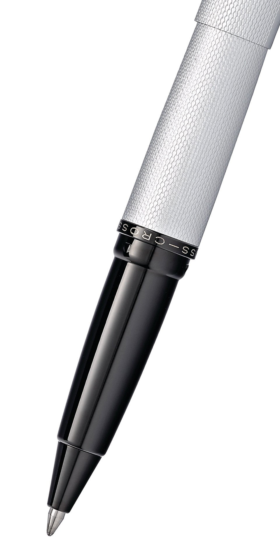 ATX Brushed Chrome Rollerball Pen by A.T. Cross with textured barrel on Tampa Home & Garden Store