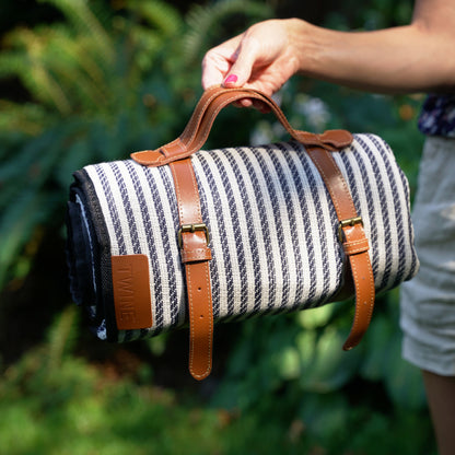 Waterproof Picnic Blanket and Leather Carrier