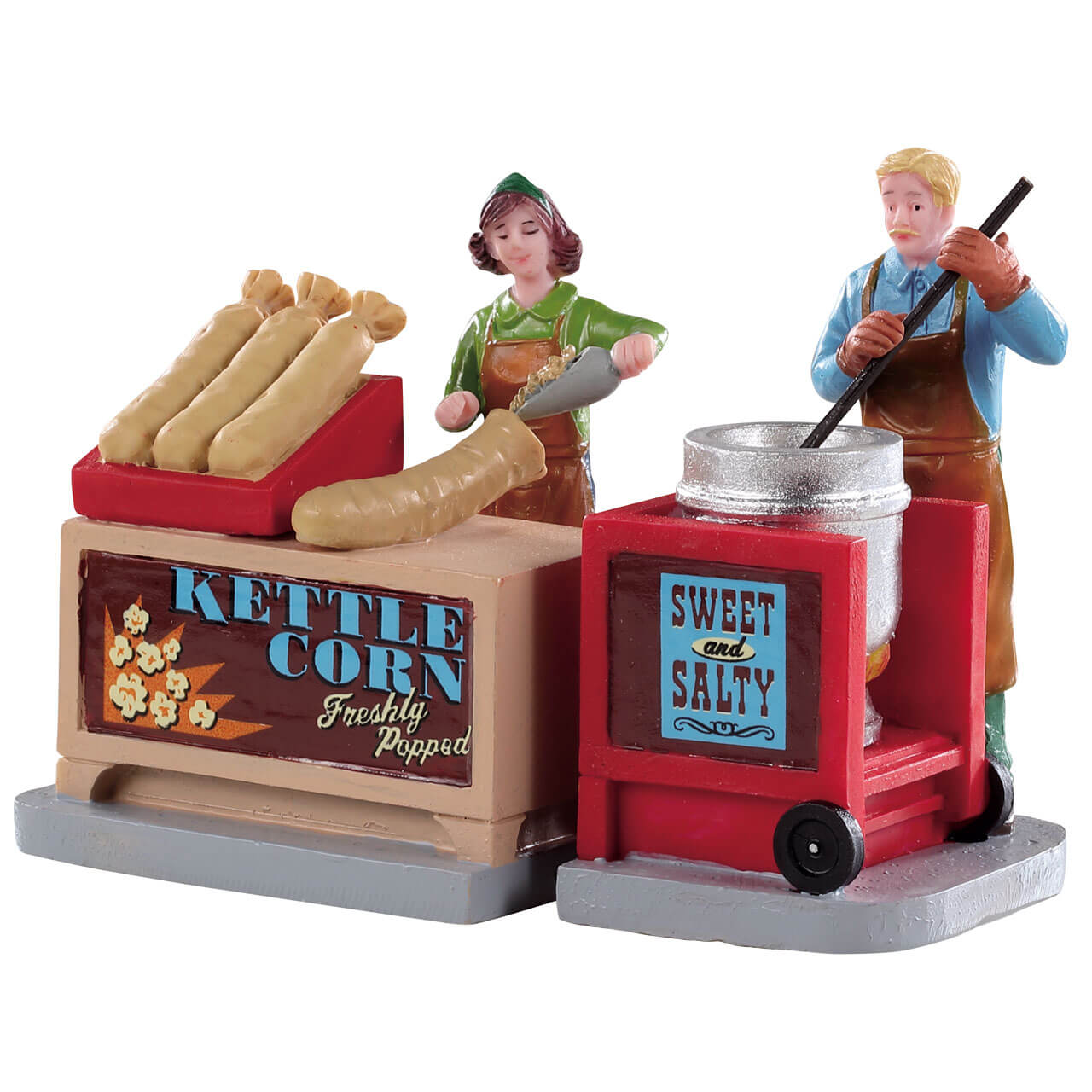 Kettle Corn Stand 2-Piece Set with red cart and silver kettle on Tampa Home & Garden Store