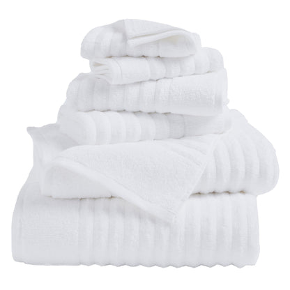 Luxury Combed Cotton and Ribbed Bath Towels