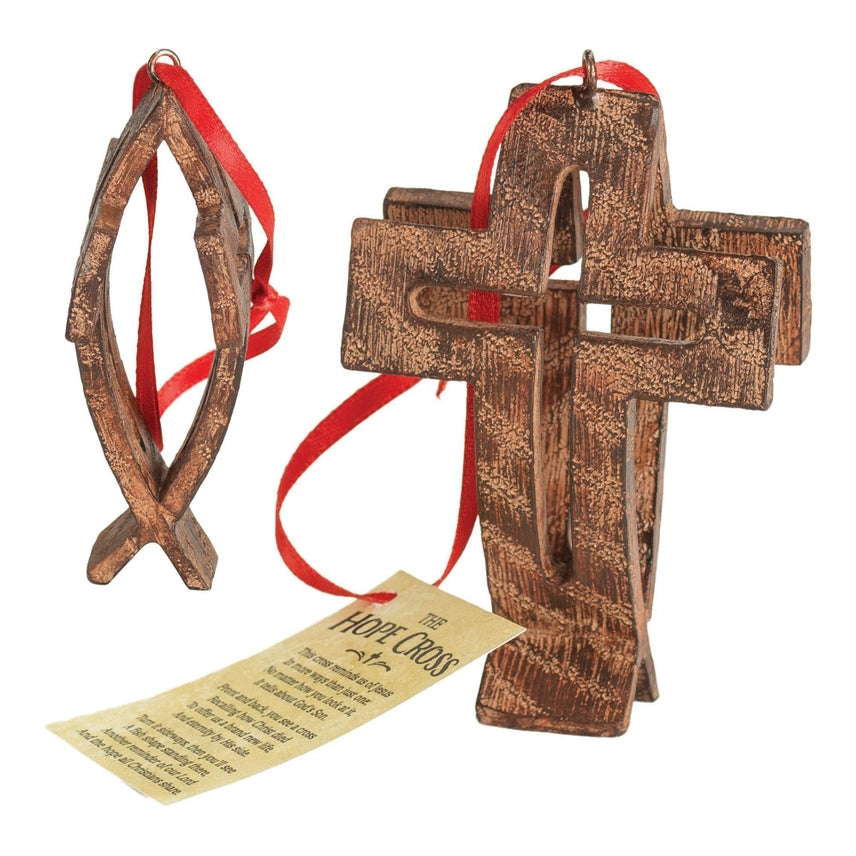 Adorno de cruz de la esperanza