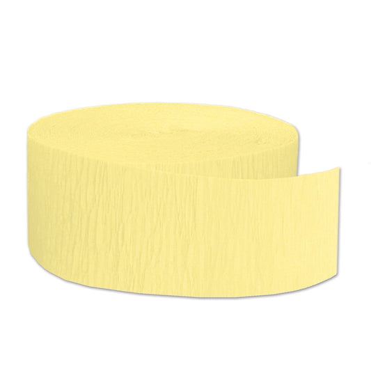 Serpentins crépon jaunes