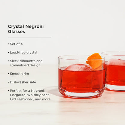 Raye Crystal Negroni Cocktail Glasses Set Of 4