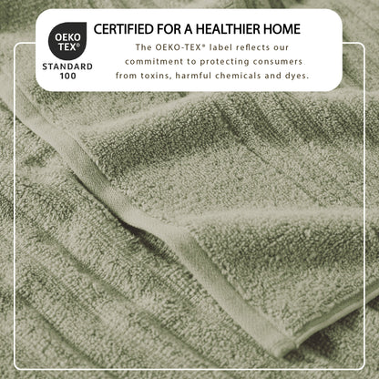 Luxury Combed Cotton and Ribbed Bath Towels