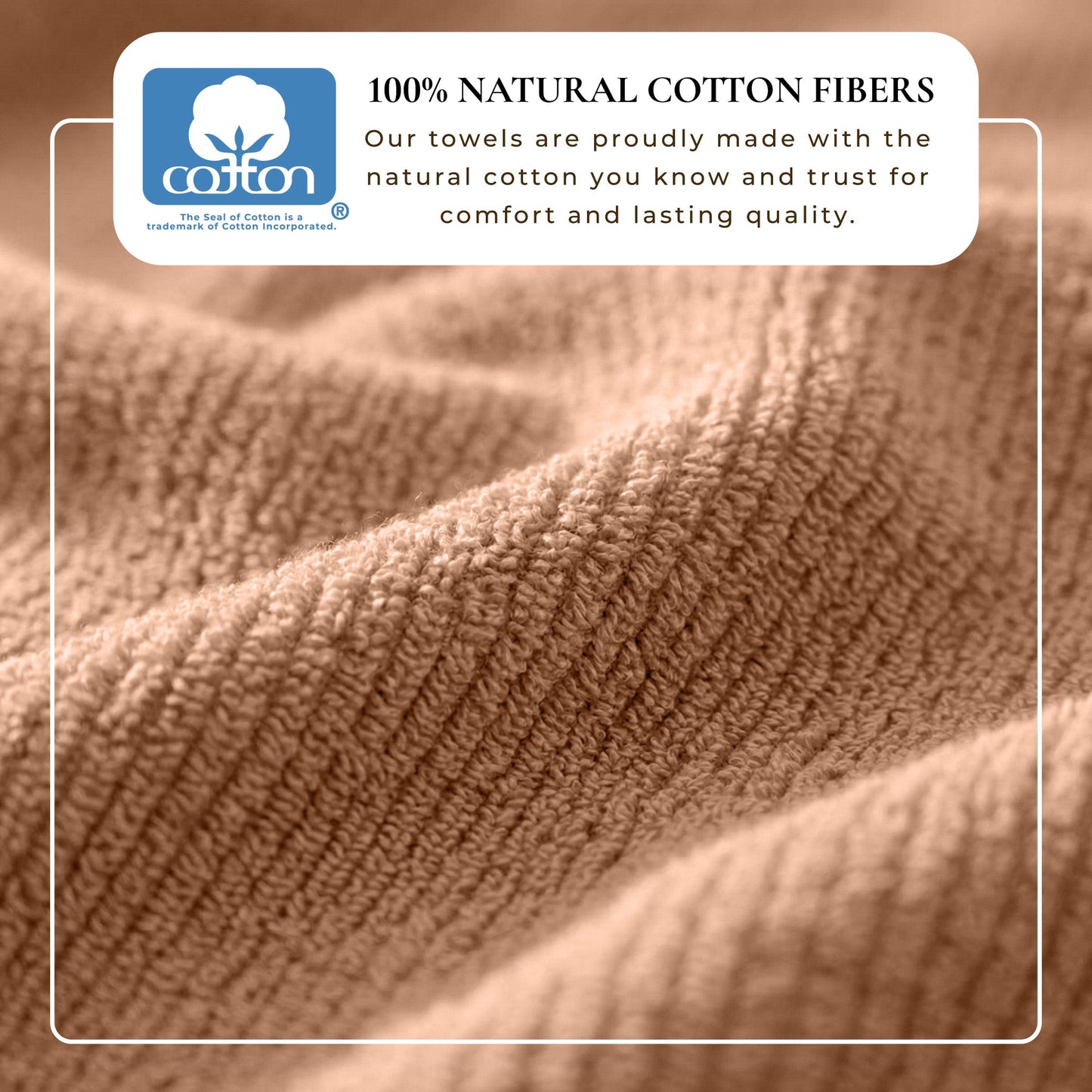 Turkish Cotton Ribbed Bath Towel Set and 6 Pieces